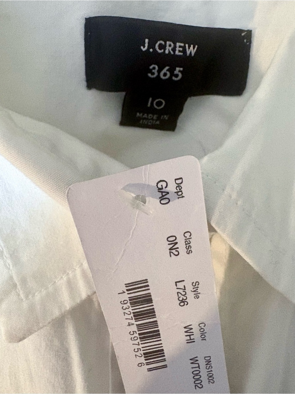 J. Crew White Sleeveless Button-Down Blouse - Picture 3 of 4